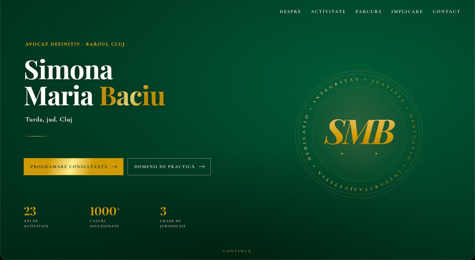 Screenshot Cabinet Avocat Baciu